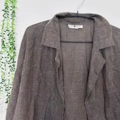ヒロココシノ ジャケット トップス 薄手 麻55% 9号 完売品 高見え 人気のサムネイル