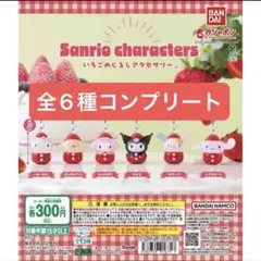 サンリオキャラクターズ　いちごめじるしアクセサリー 全6種 コンプリートセット