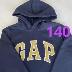 gapkids 140 パーカー　スゥエット　ネイビー　裏起毛　gap