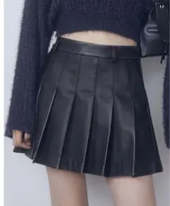 EMODA ヴィンテージライクプリーツミニスカートブラックSサイズ