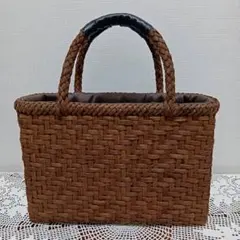宮本工芸 山葡萄かごバッグ 国産品 桝あじろ編み 美の壺 伝統工芸品 山