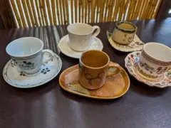 萬古焼 三陶湯飲み 5客 花柄 陶器 | Mercari