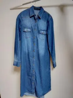 美品　Akala デニムワンピース　シャツワンピース　M