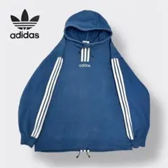 90s adidas アディダス パーカー トレフォイル ライン デサント