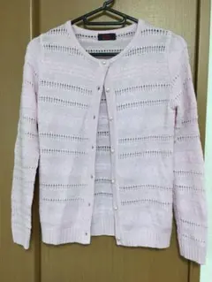 ニットカーディガン　ピンク