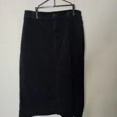 UNIQLO　ダークネイビー コーデュロイ タイトスカート