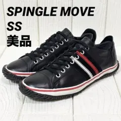美品 スピングルムーヴ SP-198 レザースニーカー SS 23.5 黒のサムネイル