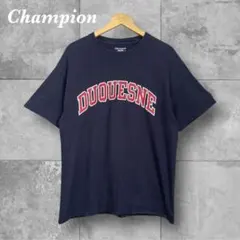 チャンピオン カレッジロゴ Tシャツ メンズ XL ネイビー ニカラグア製 古着