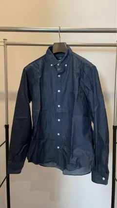 SHIPS、ダークブルー デニムシャツ、サイズM