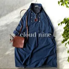 クラウドナイン デニムワンピース ゆったり 体型カバー ドロップショルダー 春