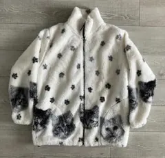 あのちゃん　着用　キャット　猫柄　ボアジャケット　ブラックマウンテン　Sサイズ