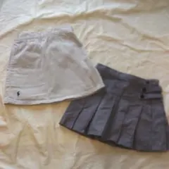 ラルフローレン他110cm女の子ミニスカート2枚