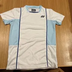 YONEX 半袖シャツ Mサイズ ホワイト/ライトブルー