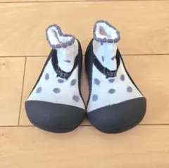 水玉模様 ベビーソックスシューズ 12.5