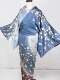 作家物 裄67.5 紋無し 上品な染め 付下げ 訪問着 着物 正絹T-8219 楽天市場】【中古】 訪問着 リサイクル フォーマル 着物 正絹 袷