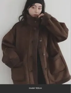 LIAN ブラウン オーバーサイズ ムートンコート