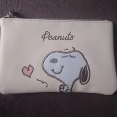 Peanuts スヌーピーポーチ 薄いピンク