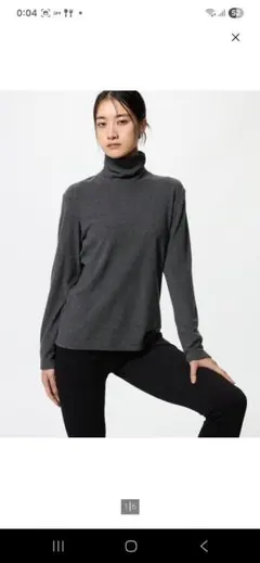 UNIQLO　ヒートテック タートルネック 長袖 XXL グレー