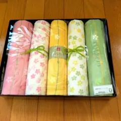 ✨️いにしへ✨️片面ガーゼ 花柄タオルセット 5枚★