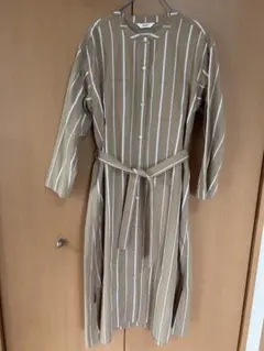 BEAMS HEART ストライプ シャツワンピース