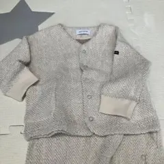 ベージュ カーディガンとパンツ セット M