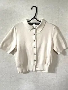 H&M 半袖ニットホワイト Sのサムネイル