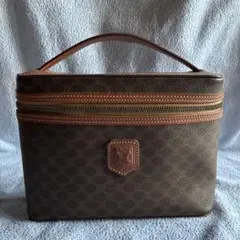 未使用　CELINE セリーヌ　マカダム　バニティ　ハンドバッグ　ポーチ　レザー