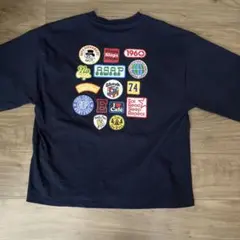 ワッペンデザイン 半袖Tシャツ ネイビー サーフTシャツのサムネイル