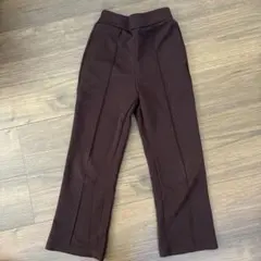 ダークブラウン ストレートパンツ 130cm