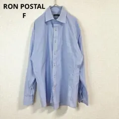 【RON POSTAL】長袖シャツ オフィス カジュアル ブルー ストライプ