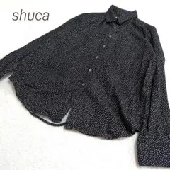 ✨️shuca✨️　シュカ　ドット柄　長袖シャツ　Lサイズ　大きめ
