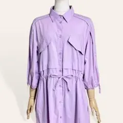 ❤️美品 プリフィカシオン ガルシア 人気色 綿 シャツワンピース 44・LL
