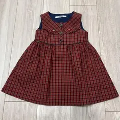 familiar チェック柄 ワンピース　90サイズ