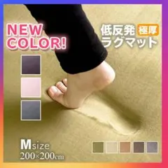 お買い得❗極厚 低反発ラグ 厚さ25㎜ ラグマット 滑り止め XLサイズ 