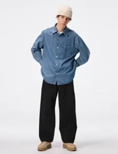 GU バレルレッグワークパンツ　サイズS