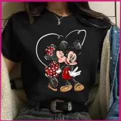 サイズS ミッキー＆ミニー Tシャツ（左右）