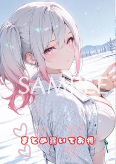 クリスマス限定　ポスター A4 AI美女 AIイラスト ギャル　C145