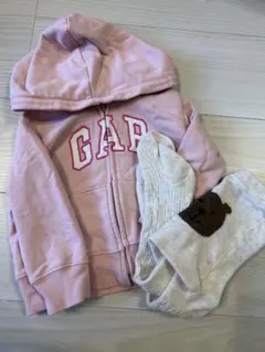 GAP ピンク フード付きパーカーとタイツセット