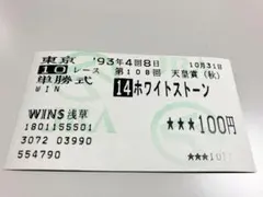 1993年 天皇賞（秋） ホワイトストーン 馬券のサムネイル