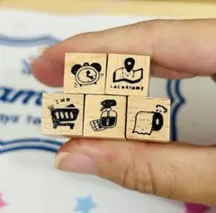イラストスタンプセット（木製・ゴム製）