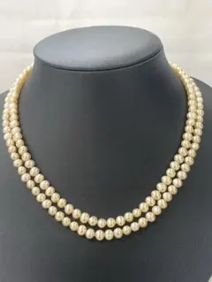 【E】二連パールネックレス　バロックパール　レディースアクセサリー　真珠