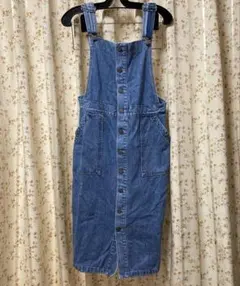 サムシングSOMETHING デニムサロペット ミディ丈