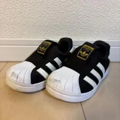 adidas キッズ スニーカー 黒/白
