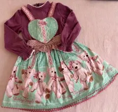 美品Shirley Temple ジャンバースカートとブラウスセット120cm