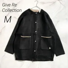 M17941 ギブリコレクション　裏配色ダブルフェイスニットカーディガン　M