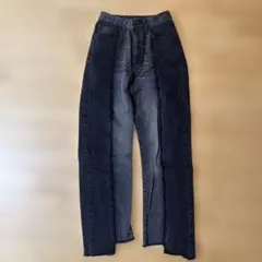 JEANASIS バイカラー デニムパンツ ブラックのサムネイル