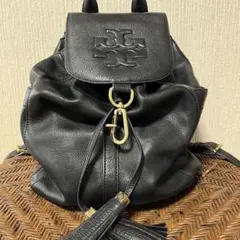 トリーバーチ　リュック　レザー　黒