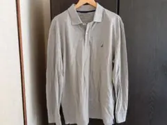 NAUTICA 長袖ポロシャツ ライトグレー
