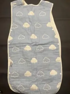 ガーゼスリーパー ベビー 雲柄 ブルー
