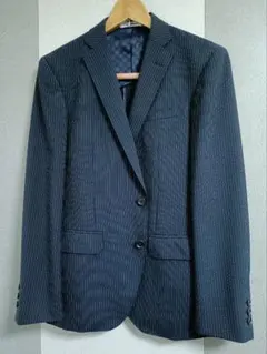 LES MUES ネイビー ストライプ ビジネススーツ Y4 股下75cm